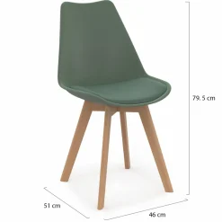 IDMarket Chaises scandinaves mix color vertes, grises et blanches* Collection Scandinave|Salle À Manger Complète