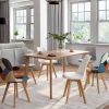IDMarket Chaises scandinaves mix color blanc, gris clair et patchworks* Collection Scandinave|Tables Et Chaises