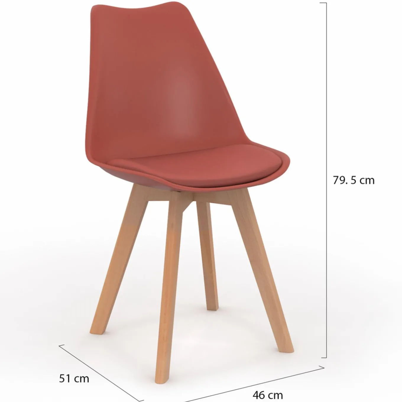 IDMarket Chaises scandinaves mix color terracotta, gris, beige* Collection Scandinave|Salle À Manger Complète