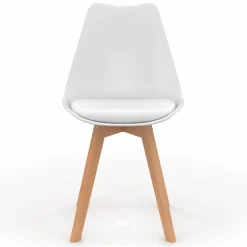 IDMarket Chaises scandinaves rose pastel, gris, blanc avec coussin* Collection Scandinave|Salle À Manger Complète