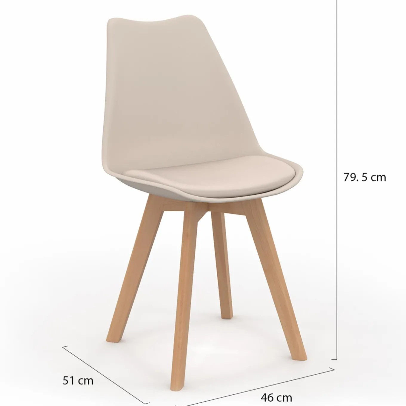 IDMarket Chaises scandinaves terracotta et beige* Collection Scandinave|Chaises