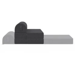 IDMarket Chauffeuse convertible 1 place en tissu gris anthracite* Fauteuils