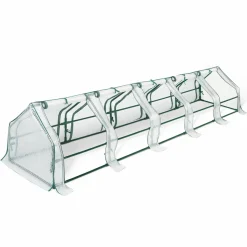 IDMarket Châssis serre de jardin 3m blanche* Tunnels Et Accessoires De Croissance|Serres À Tomates Et Équipement Du Potager