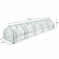 IDMarket Châssis serre de jardin 3m blanche* Tunnels Et Accessoires De Croissance|Serres À Tomates Et Équipement Du Potager