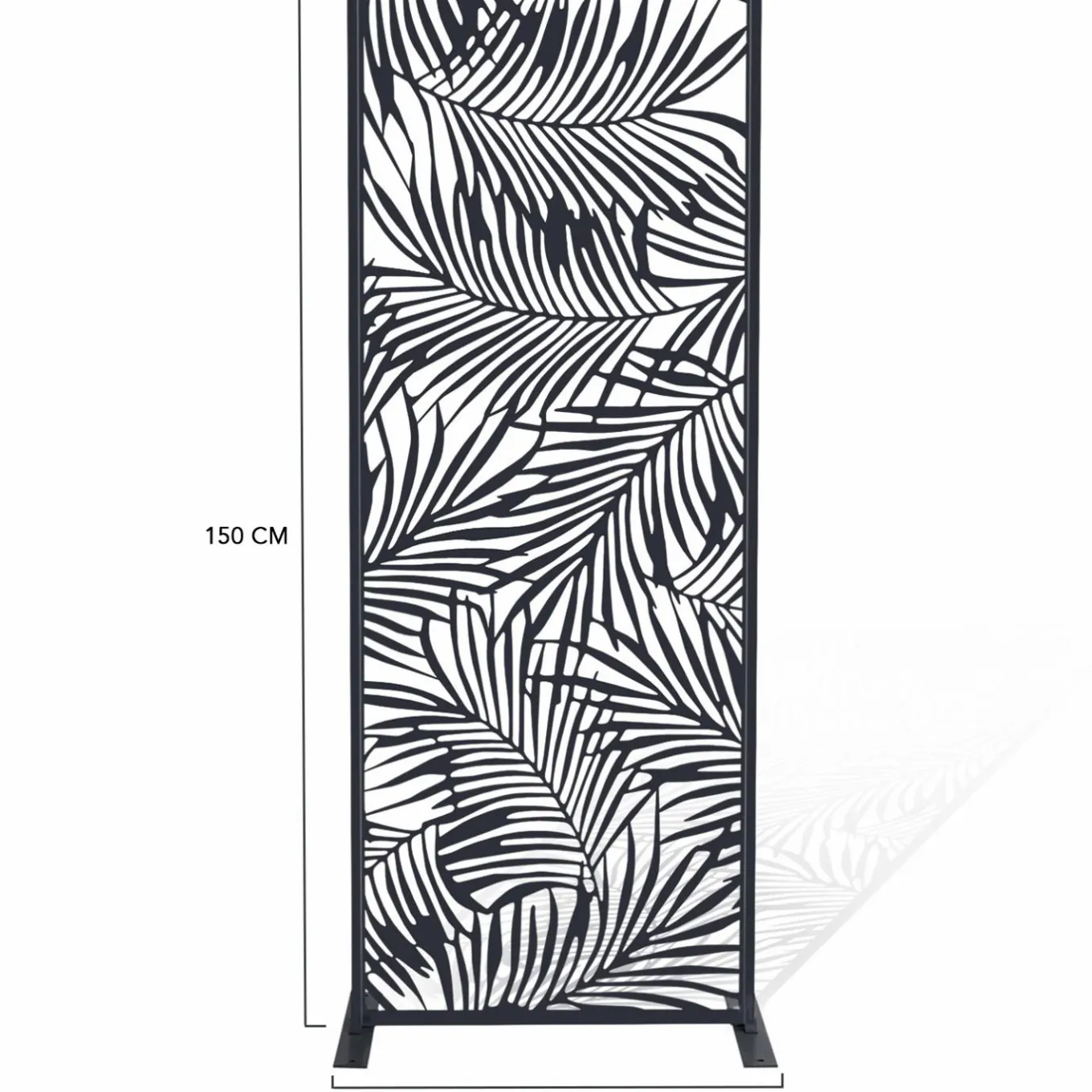 IDMarket Claustra extérieur métal gris motif palmier* Panneaux Occultants