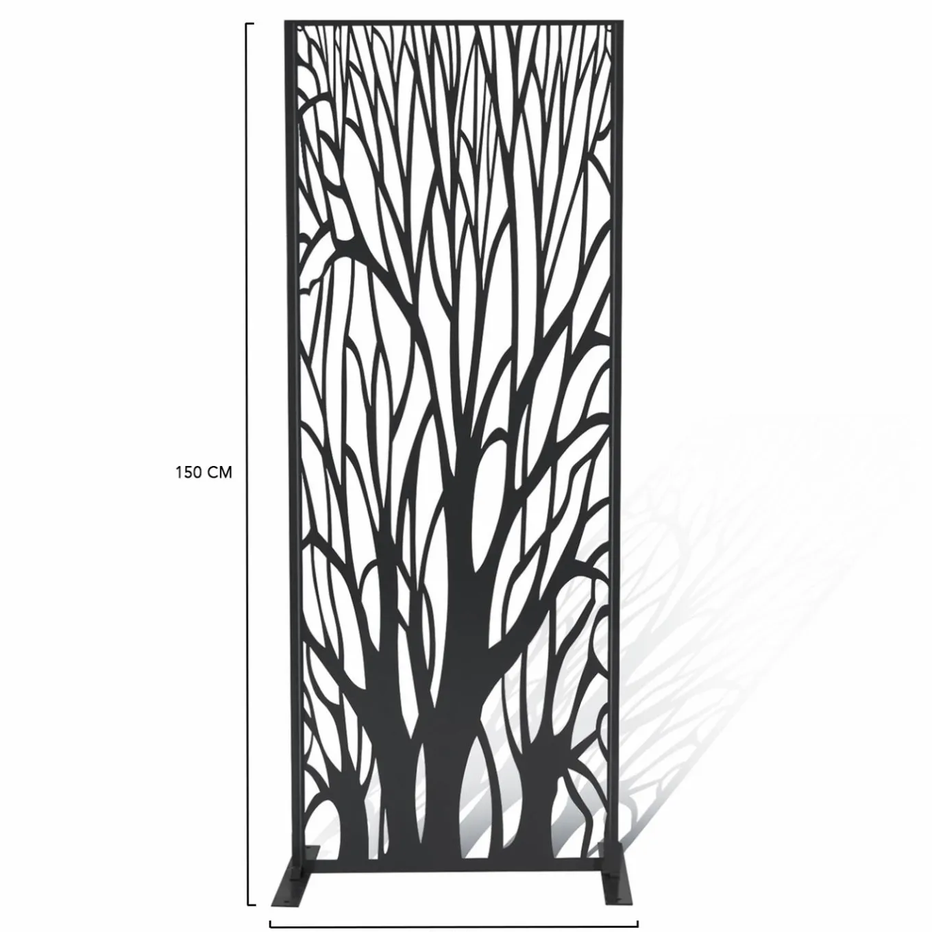 IDMarket Claustra extérieur métal gris motif arbre* Panneaux Occultants