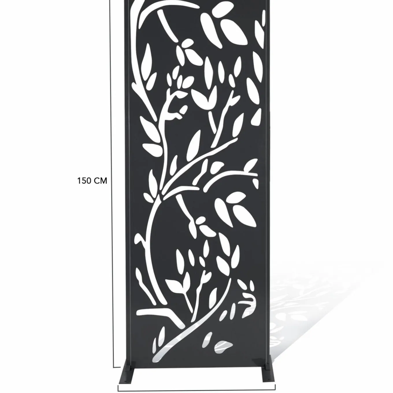 IDMarket Claustra extérieur métal gris motif floral* Panneaux Occultants