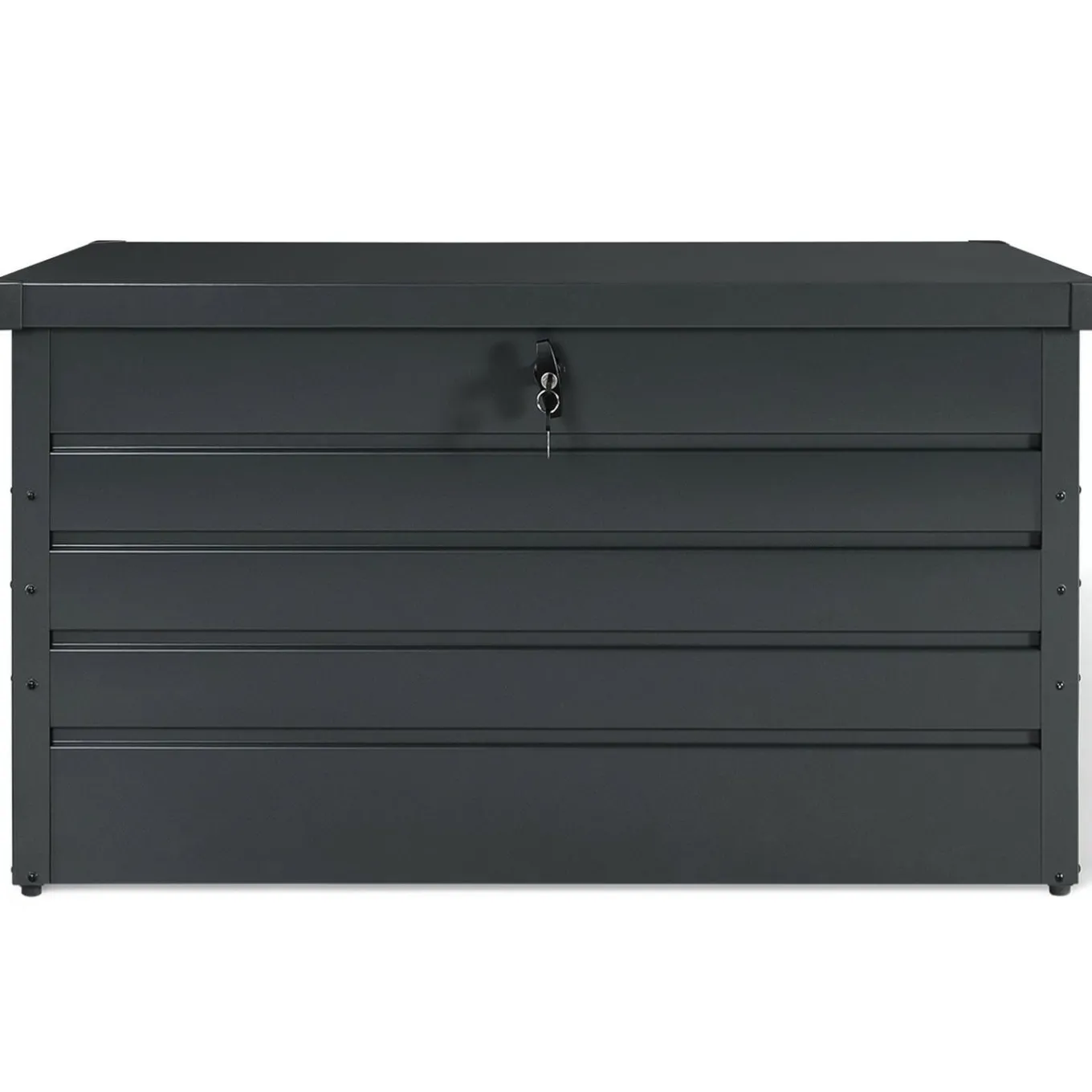 IDMarket Coffre de rangement métal 810L verrouillable gris anthracite pour jardin 147x86x82 cm* Coffre De Jardin|Abris De Jardin