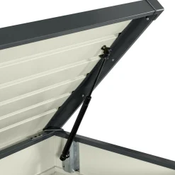 IDMarket Coffre de rangement métal 810L verrouillable gris anthracite pour jardin 147x86x82 cm* Coffre De Jardin|Abris De Jardin