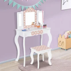 IDMarket Coiffeuse enfant avec tiroirs*Enfant Meubles Enfant|Chambre Complète Adulte