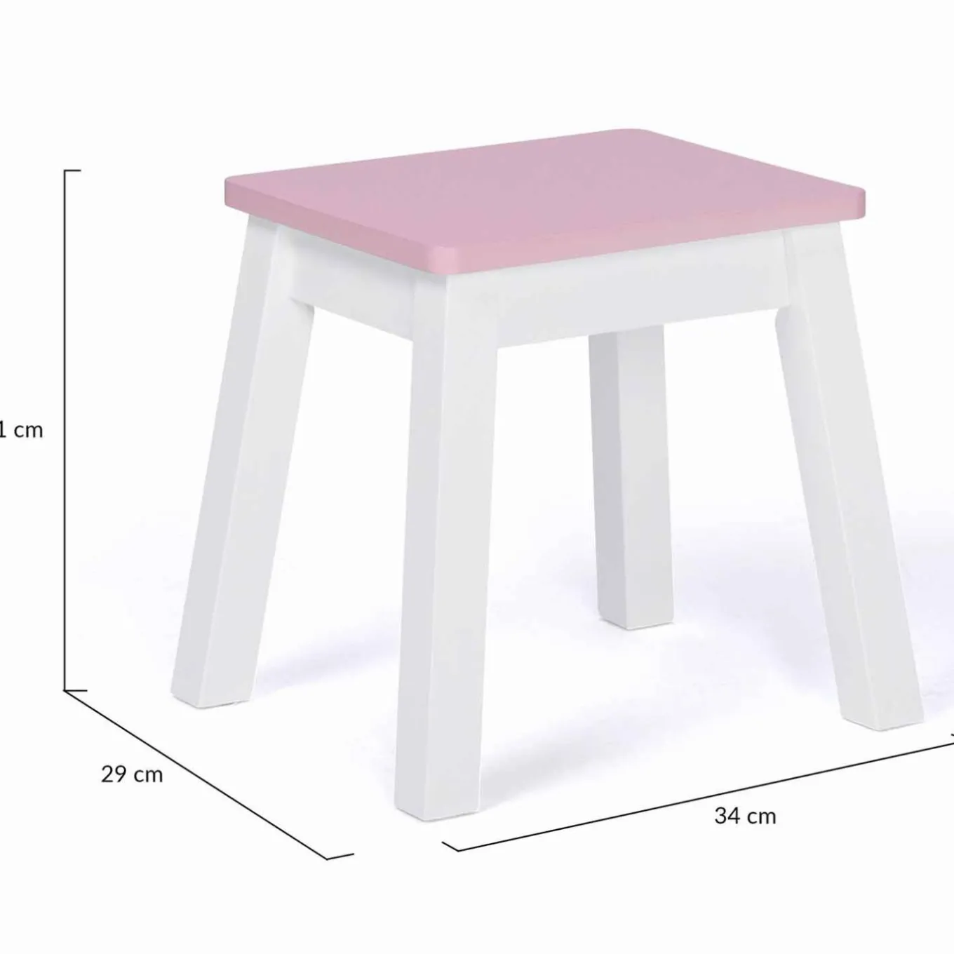 IDMarket Coiffeuse enfant rose et blanche avec miroir et tabouret*Enfant Meubles Enfant|Chambre Complète Adulte