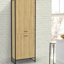 IDMarket Colonne cuisine industrielle 2 portes* Collection Industrielle|Buffets De Cuisine