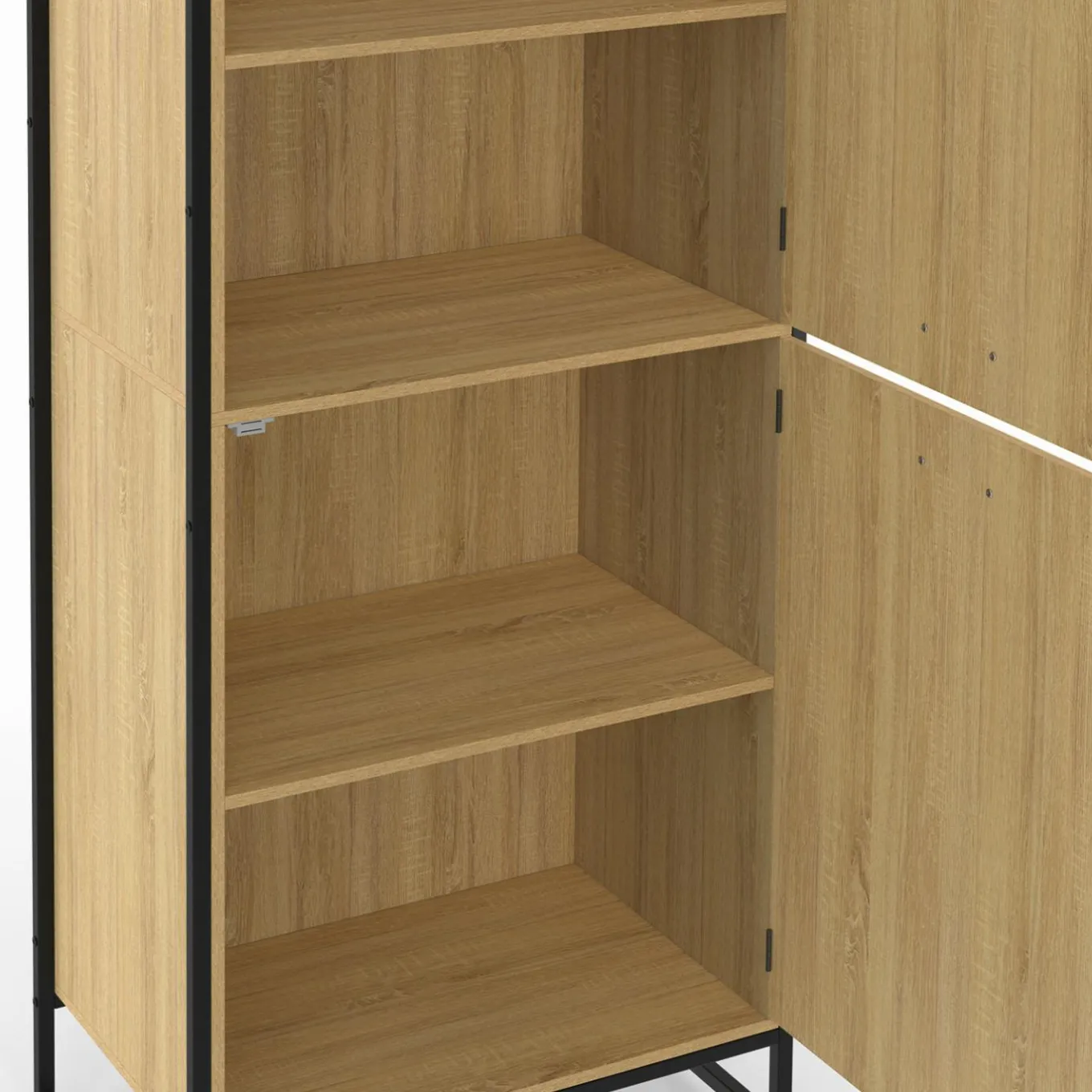 IDMarket Colonne cuisine industrielle 2 portes* Collection Industrielle|Buffets De Cuisine