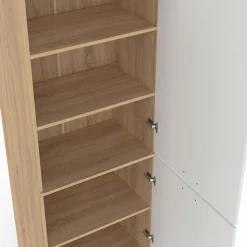 IDMarket Colonne de cuisine hêtre et blanc* Collection Contemporaine|Buffets De Cuisine