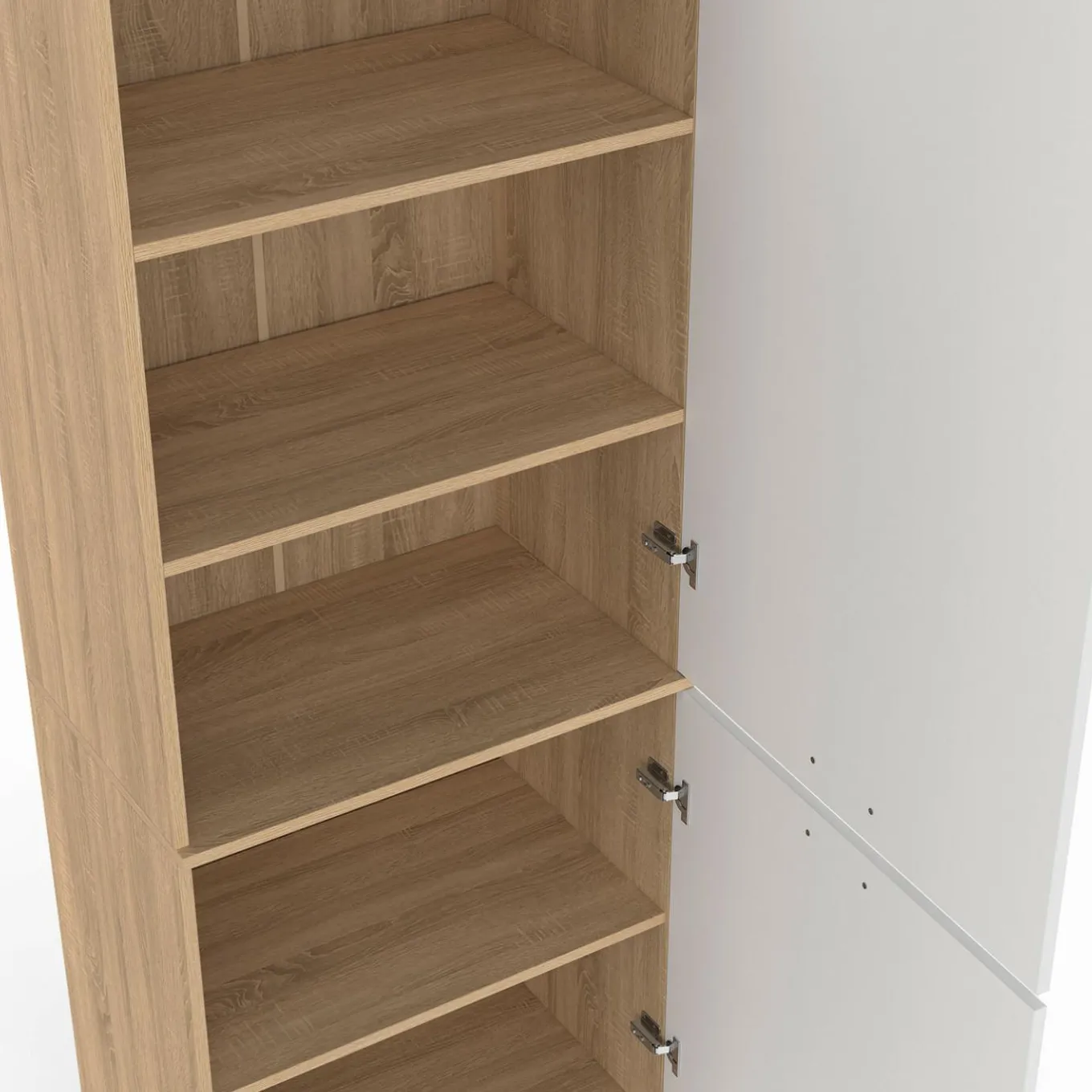 IDMarket Colonne de cuisine hêtre et blanc* Collection Contemporaine|Buffets De Cuisine