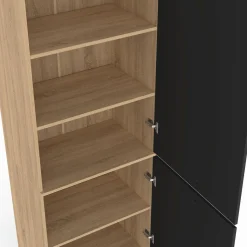 IDMarket Colonne de cuisine hêtre et noir* Collection Contemporaine|Buffets De Cuisine