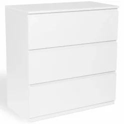 IDMarket Commode 3 tiroirs blanche* Meubles Tiroirs|Meubles Bas