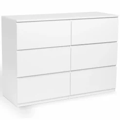 IDMarket Commode 6 tiroirs blanche* Commodes