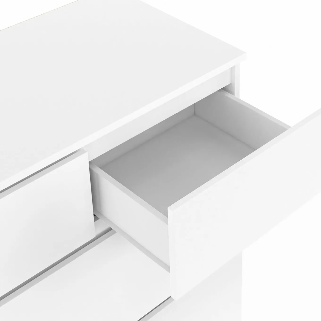 IDMarket Commode 8 tiroirs bois blanc 160 cm* Collection Contemporaine|Commodes