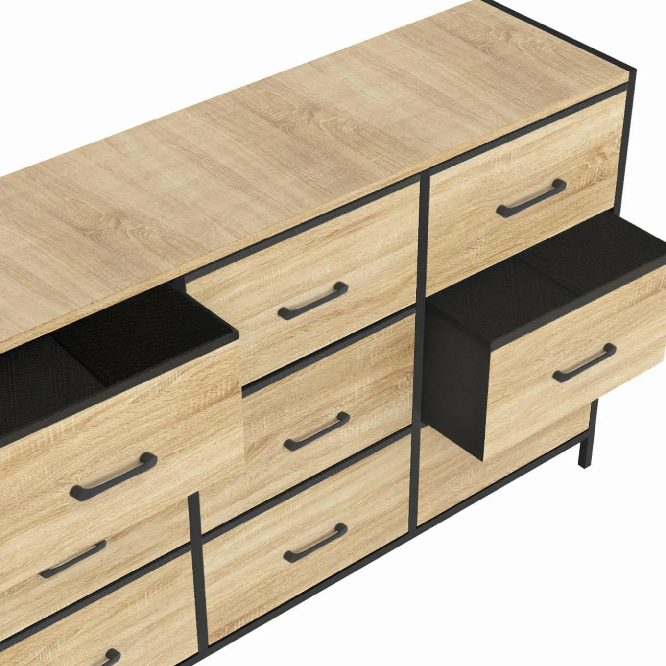 IDMarket Commode avec 9 tiroirs en tissu* Meubles Tiroirs|Meubles Bas