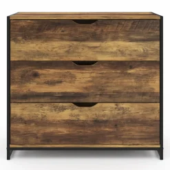 IDMarket Commode design industriel 3 tiroirs avec étagère* Meubles Tiroirs|Meubles Bas