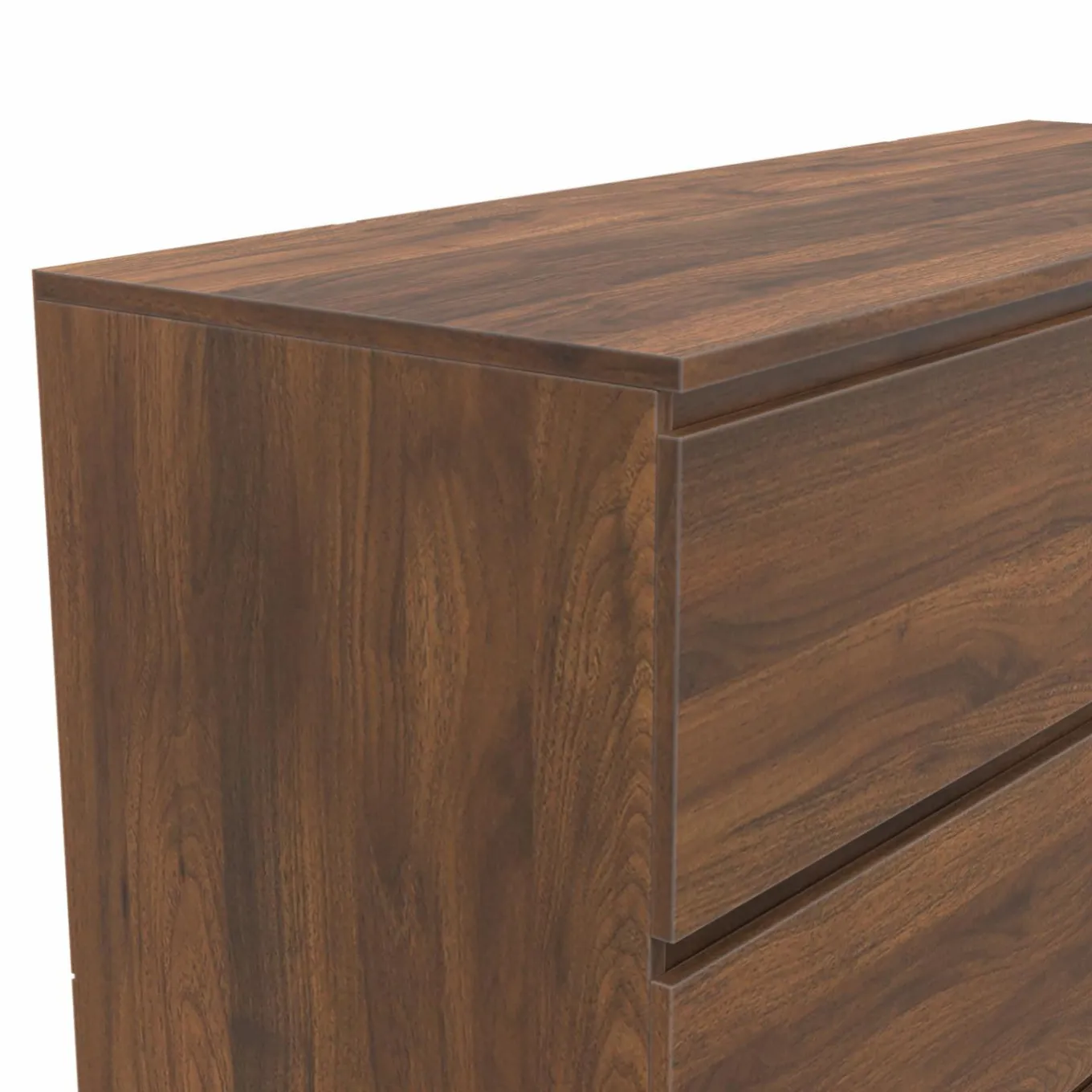 IDMarket Commode en bois effet noyer avec 6 tiroirs 110 cm* Collection Agencement Magasin|Petits Meubles