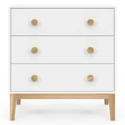 IDMarket Commode enfant blanc et bois*Enfant Meubles Tiroirs|Meubles Bas