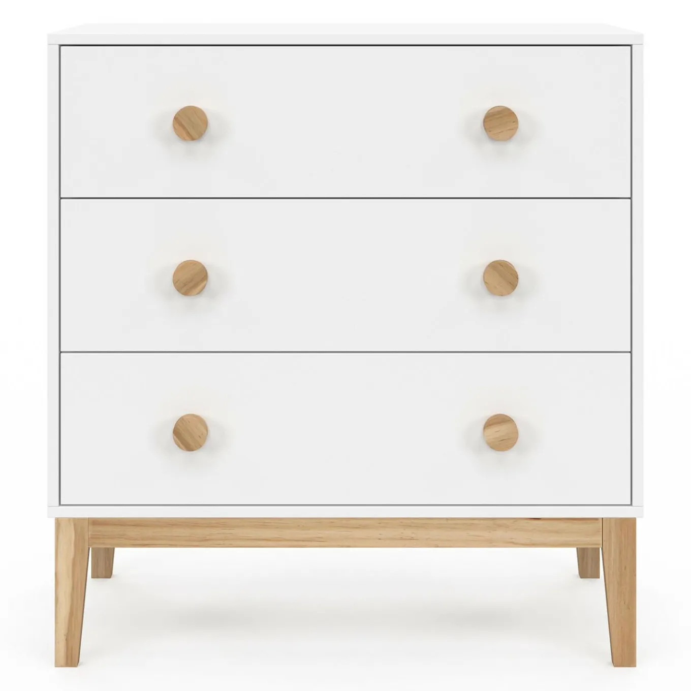 IDMarket Commode enfant blanc et bois*Enfant Meubles Tiroirs|Meubles Bas