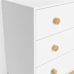 IDMarket Commode enfant blanc et bois*Enfant Meubles Tiroirs|Meubles Bas