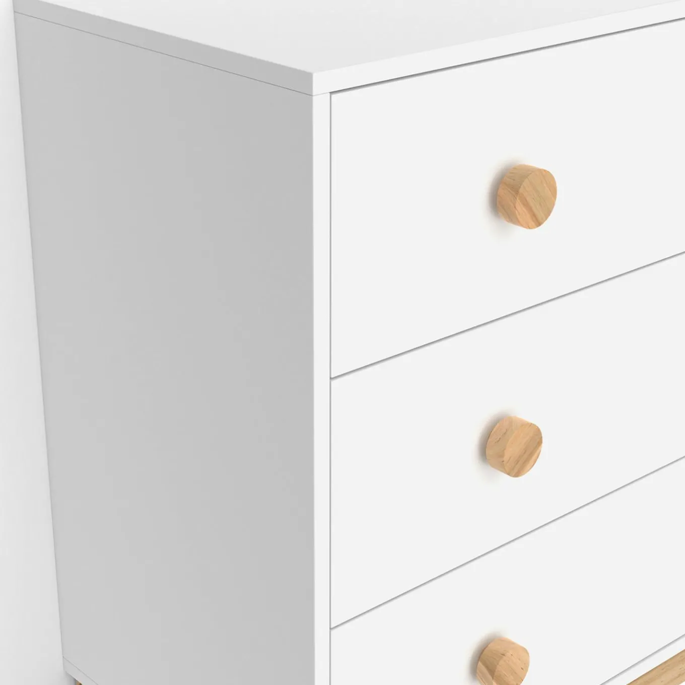 IDMarket Commode enfant blanc et bois*Enfant Meubles Tiroirs|Meubles Bas