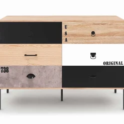 IDMarket Commode industrielle 6 tiroirs dépareillés* Meubles Tiroirs|Meubles Bas