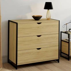 IDMarket Commode industrielle 3 tiroirs* Meubles Tiroirs|Meubles Bas