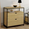 IDMarket Commode industrielle 2 tiroirs* Meubles Tiroirs|Meubles Bas