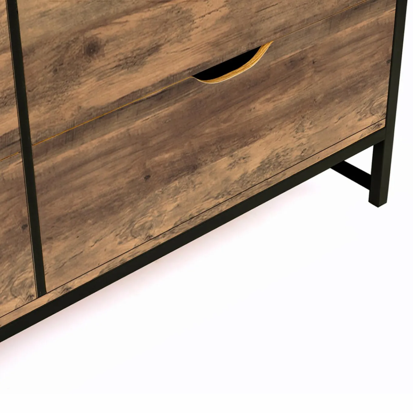 IDMarket Commode industrielle 4 tiroirs avec étagère* Meubles Tiroirs|Meubles Bas