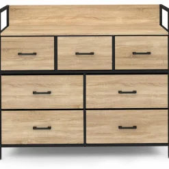 IDMarket Commode industrielle avec 7 tiroirs en tissu* Meubles Tiroirs|Meubles Bas