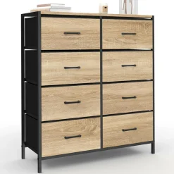 IDMarket Commode industrielle avec 8 tiroirs en tissu* Meubles Tiroirs|Meubles Bas