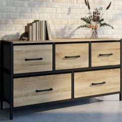 IDMarket Commode industrielle design 5 tiroirs* Meubles Tiroirs|Meubles Bas