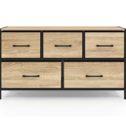 IDMarket Commode industrielle design 5 tiroirs* Meubles Tiroirs|Meubles Bas