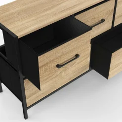 IDMarket Commode industrielle design 5 tiroirs* Meubles Tiroirs|Meubles Bas