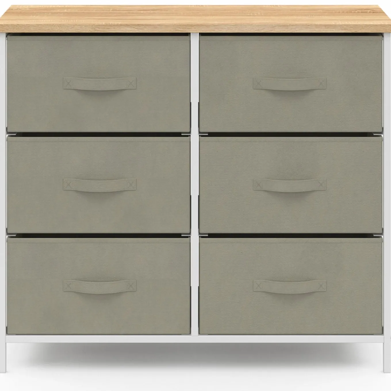 IDMarket Commode industrielle gris clair et plateau effet bois* Meubles Tiroirs|Meubles Bas
