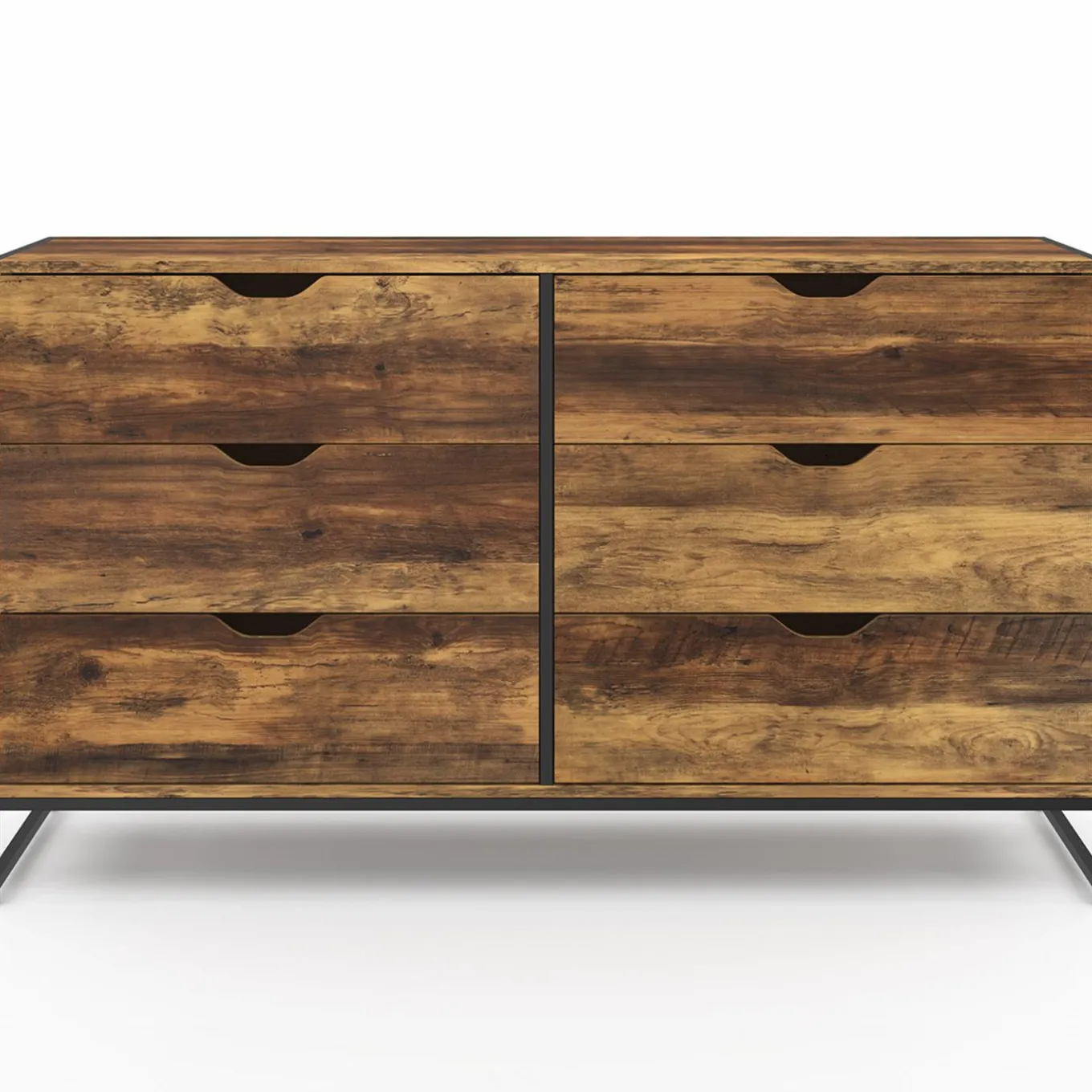 IDMarket Commode XXL design industriel avec 6 tiroirs* Meubles Tiroirs|Meubles Bas