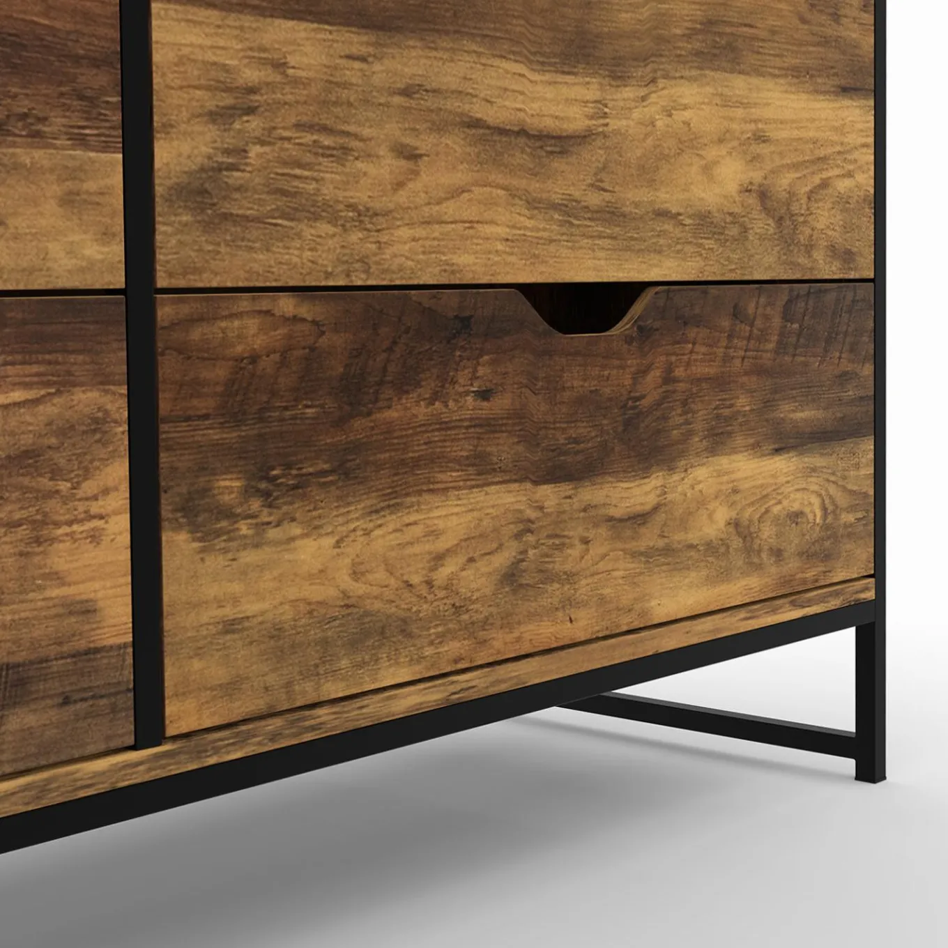 IDMarket Commode XXL design industriel avec 6 tiroirs* Meubles Tiroirs|Meubles Bas