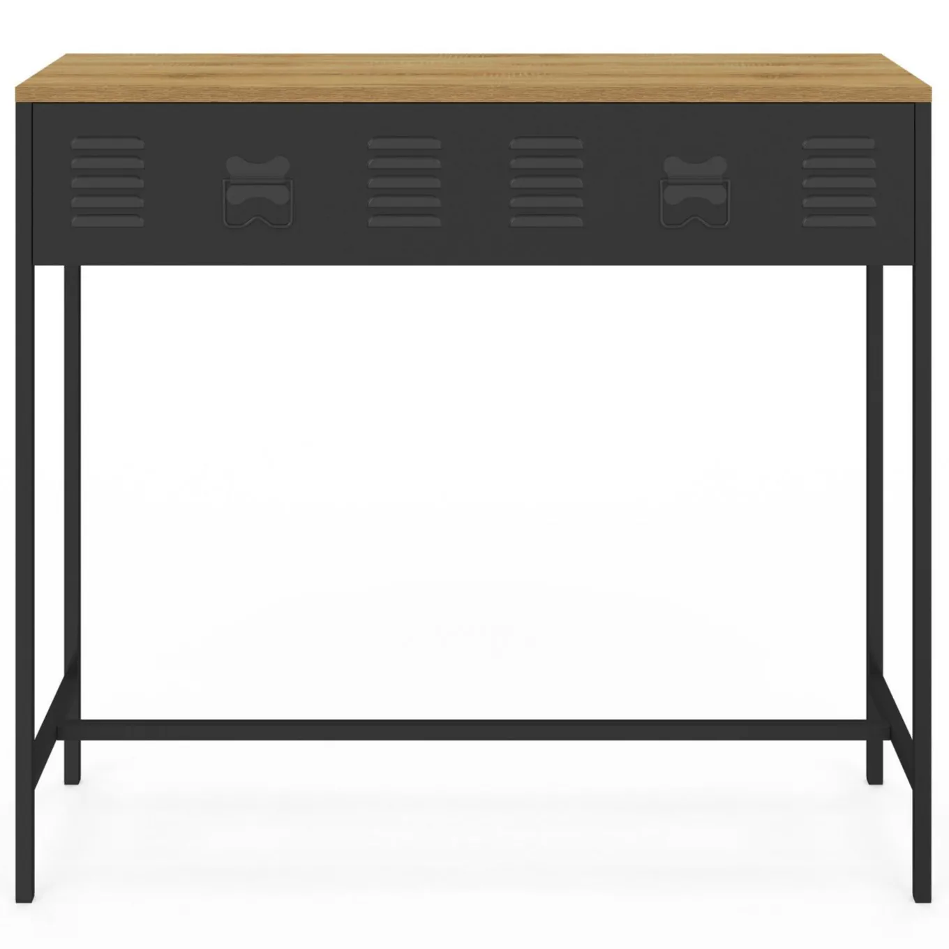 IDMarket Console bois et métal 1 tiroir design industriel* Consoles