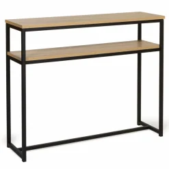 IDMarket Console bois et métal double plateau 100 cm* Meubles Bas|Collection Agencement Magasin