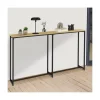 IDMarket Console bout de canapé table d'appoint design industriel* Petits Meubles|Consoles