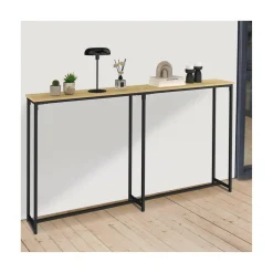 IDMarket Console bout de canapé table d'appoint design industriel* Petits Meubles|Consoles