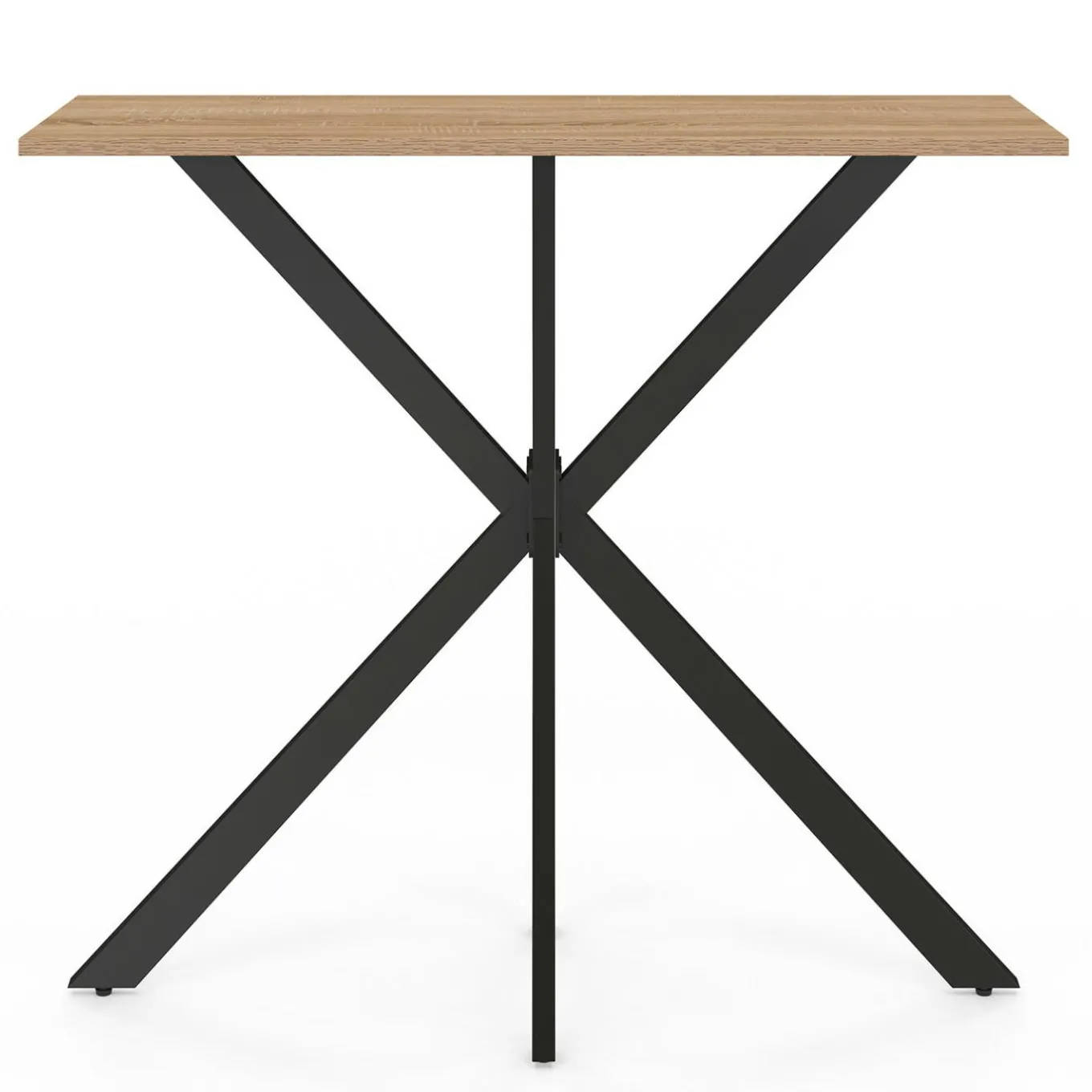 IDMarket Console en bois avec pied araignée métalique noir* Collection Agencement Magasin|Collection Vintage