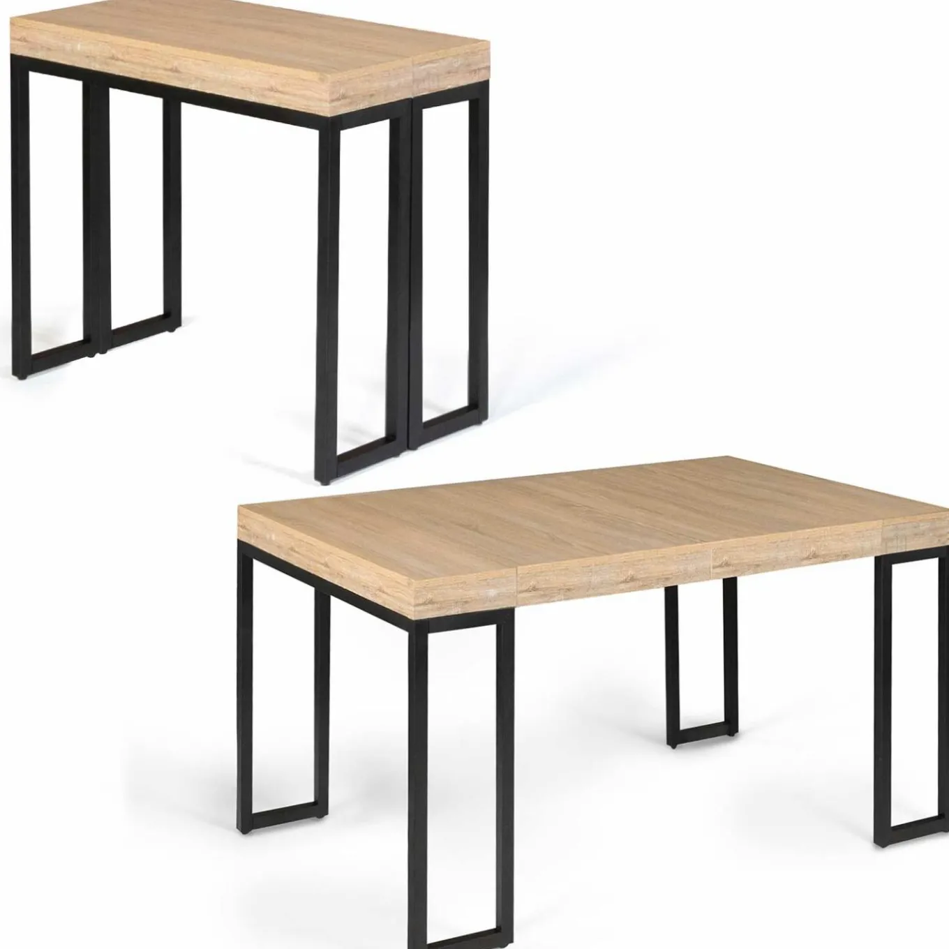 IDMarket Console extensible industrielle 140 cm* Meubles En Bois|Collection Industrielle