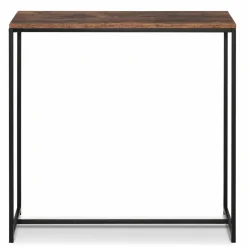 IDMarket Console industrielle bois effet vieilli et métal noir* Collection Agencement Magasin|Collection Vintage