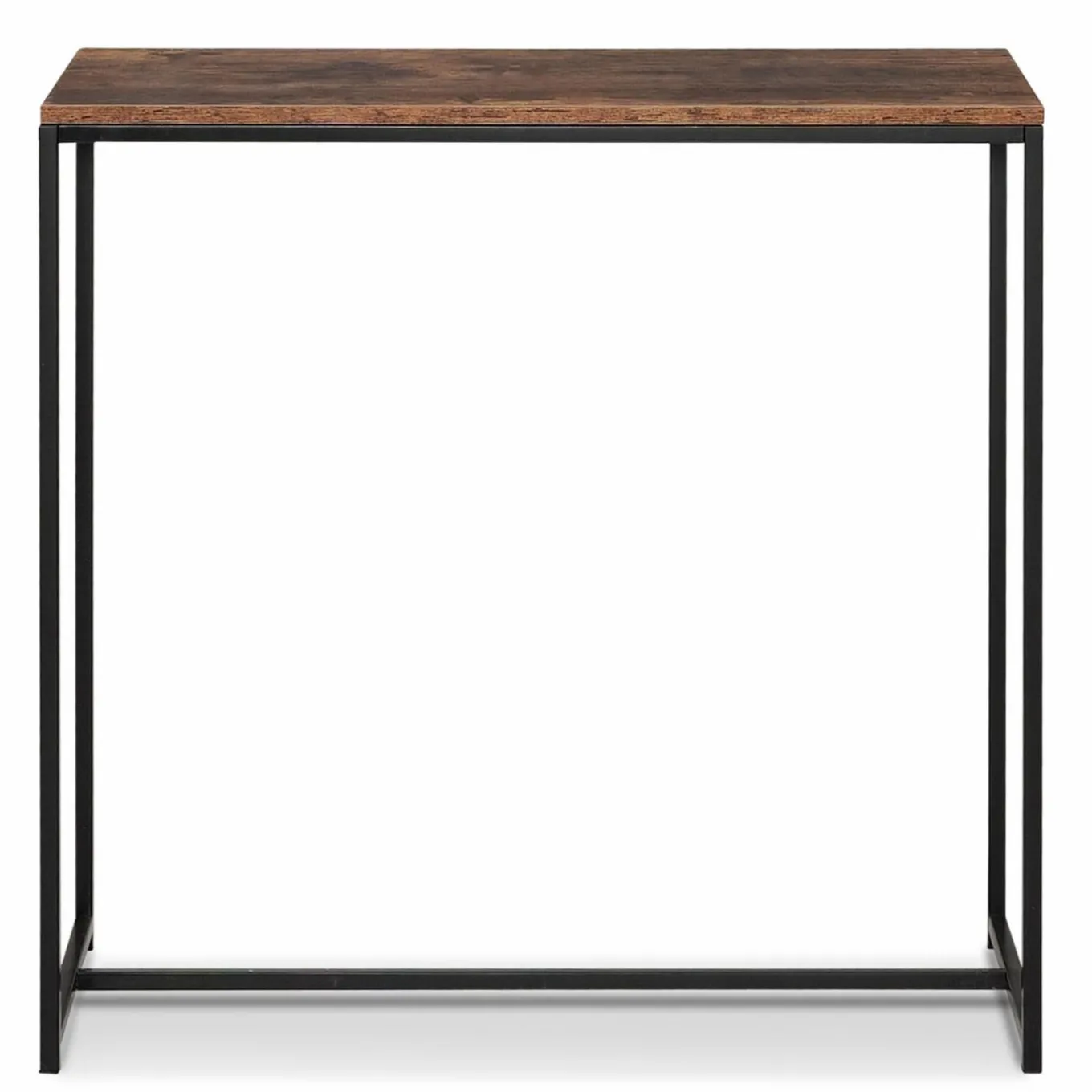 IDMarket Console industrielle bois effet vieilli et métal noir* Collection Agencement Magasin|Collection Vintage